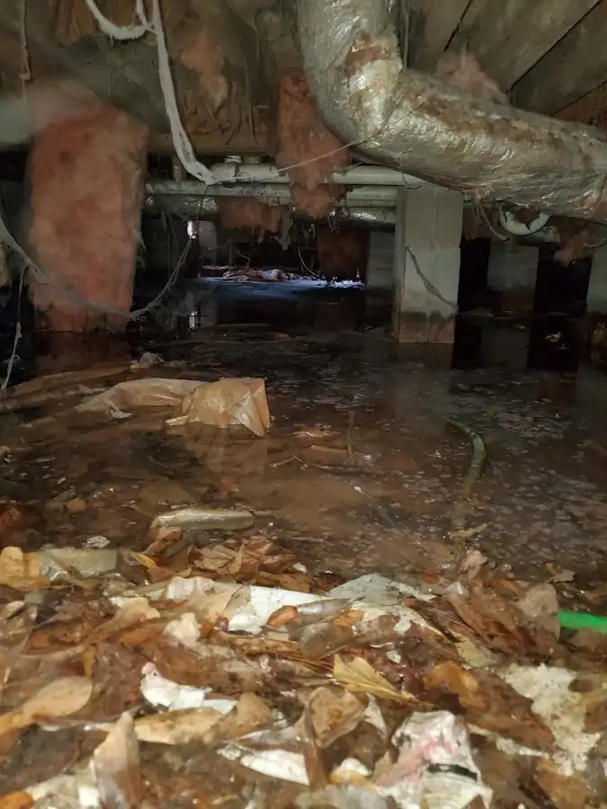 Crawl space flood assessment for Commercial Water Damage Restoration in Huntertown